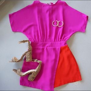 Romper Hot Pink & Red